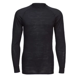 B183 Merinowol T-shirt met ronde hals en lange mouwen aanzicht 1