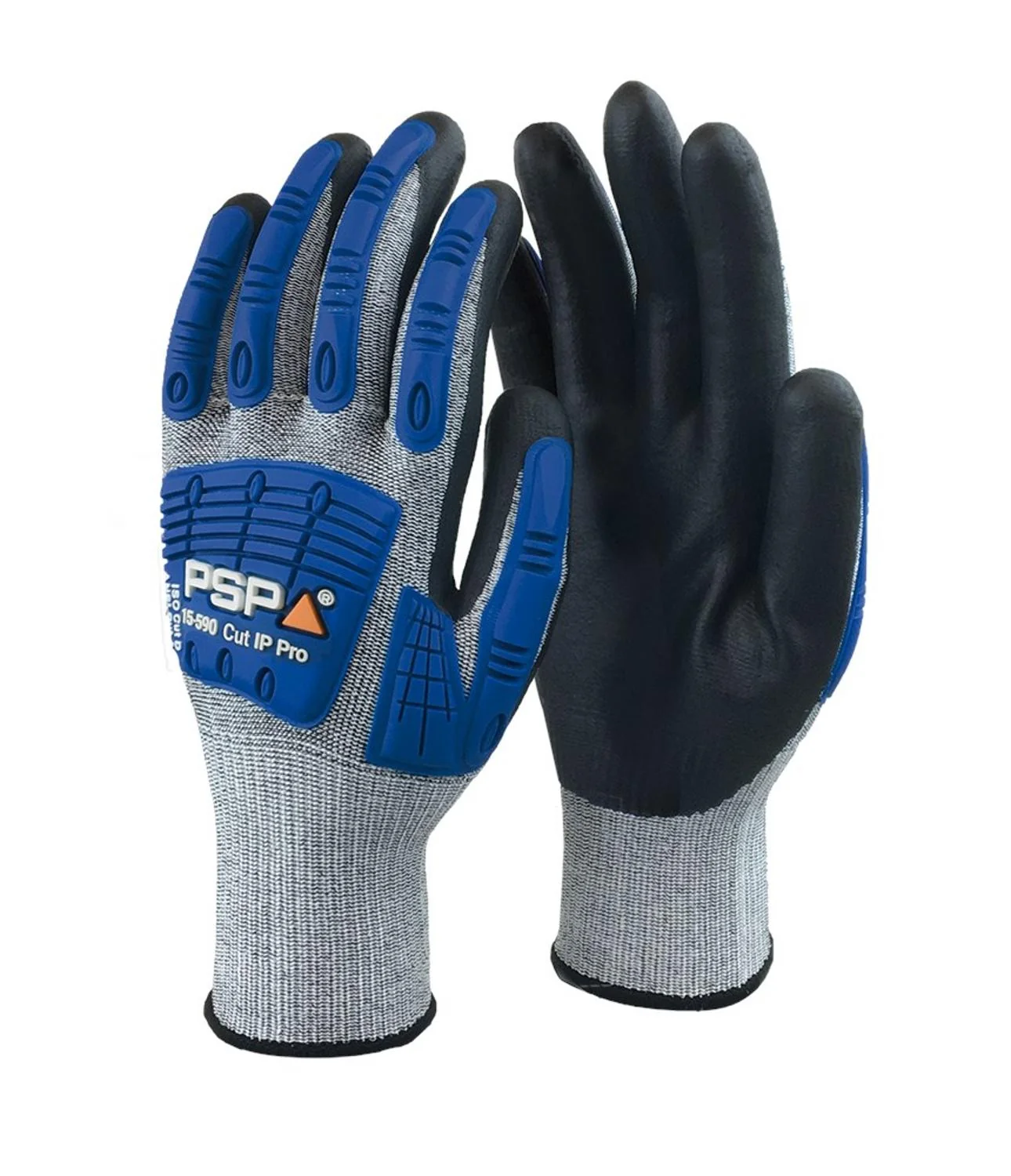 15-590 Cut Protect Cut D IP Pro werkhandschoen Grijs/Blauw/Zwart