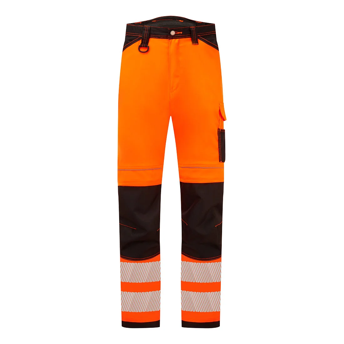PORTWEST PW303 PW3 Hi-Vis Lichtgewicht Stretch Broek Oranje/zwart