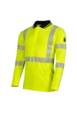 Garat ECO vlamvertragend, antistatisch high-vis poloshirt, lange mouwen aanzicht 2