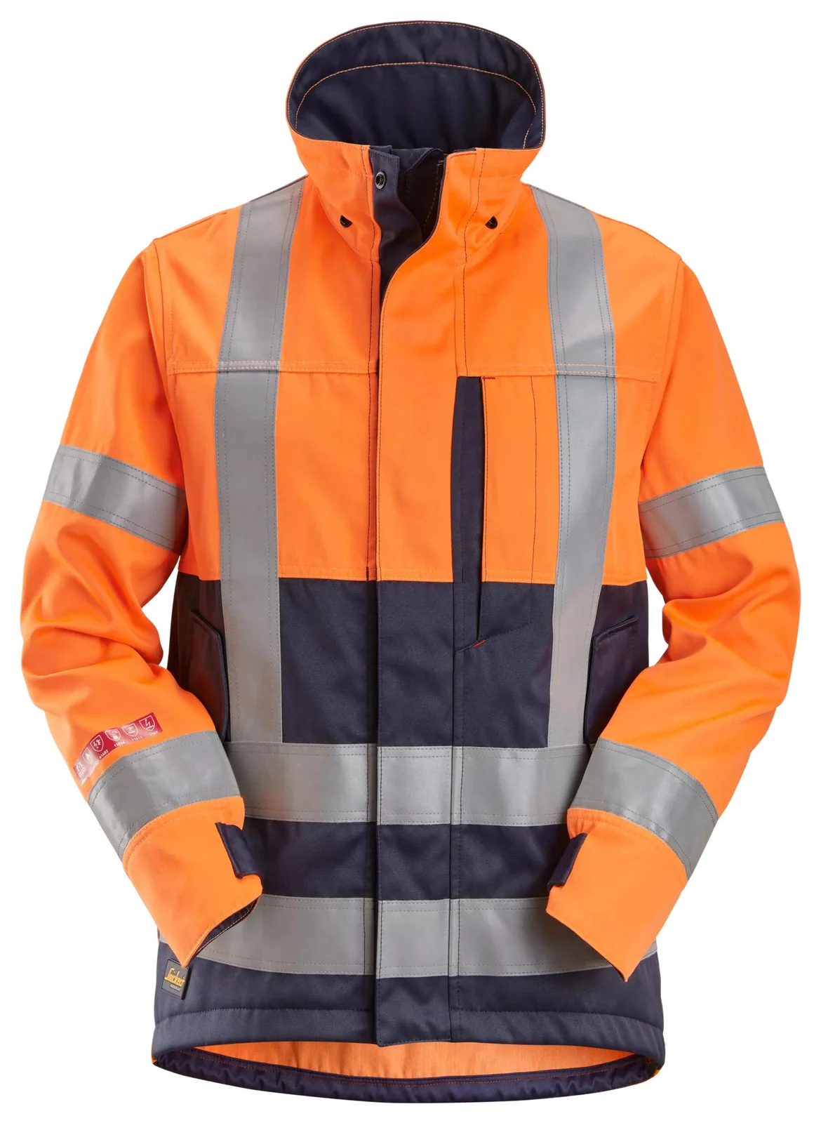 Snickers Workwear 1562 Oranje/Marineblauw aanzicht 1
