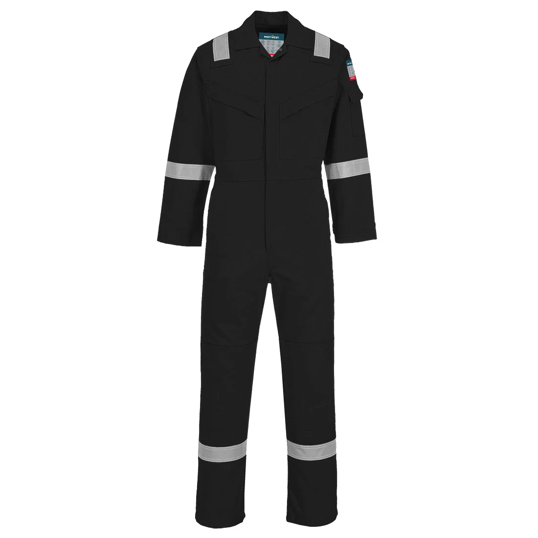 PORTWEST FR21 Super Lichtgewicht Antistatische Overall 210gm Zwart
