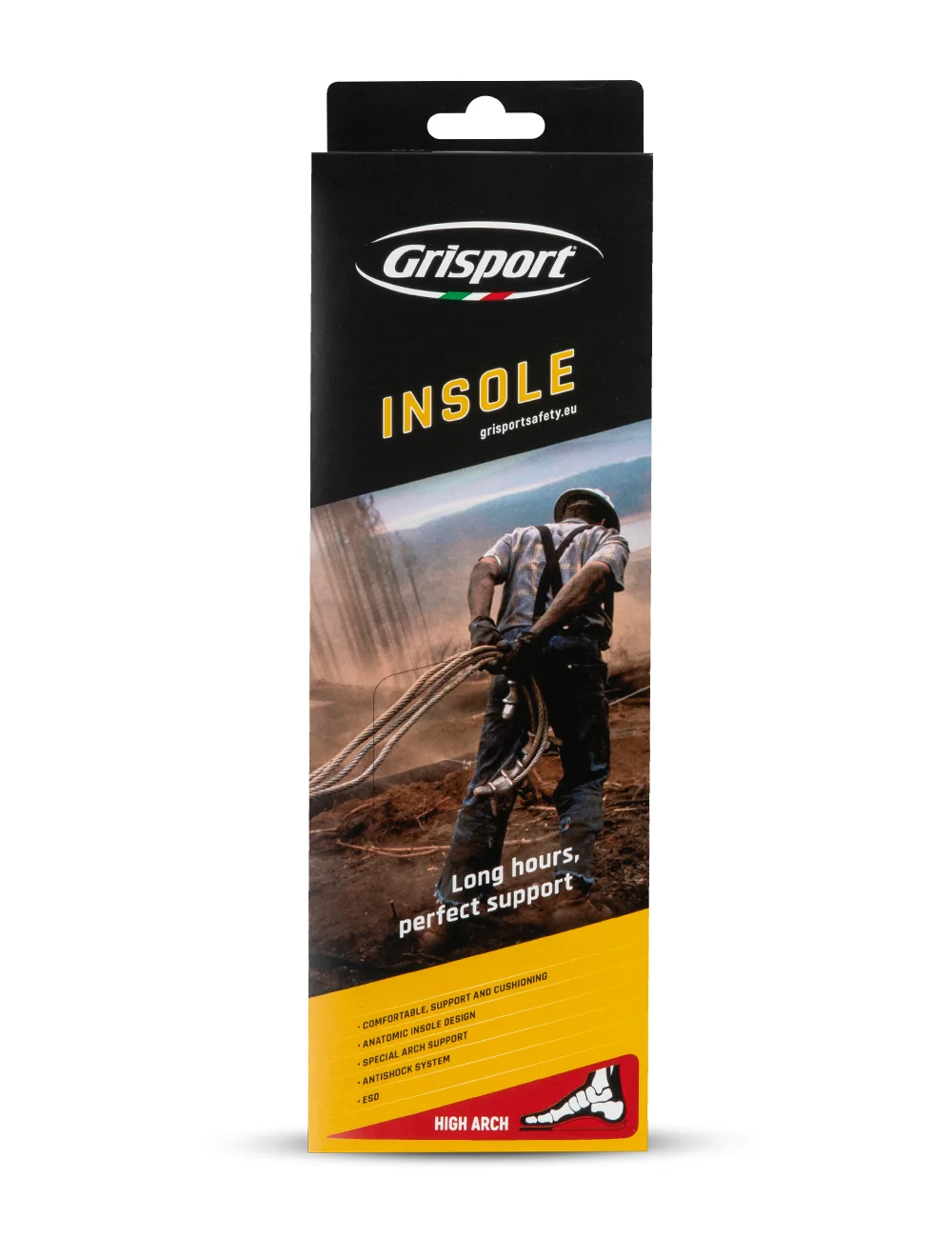 Grisport Inlegzolen Hoog Zwart