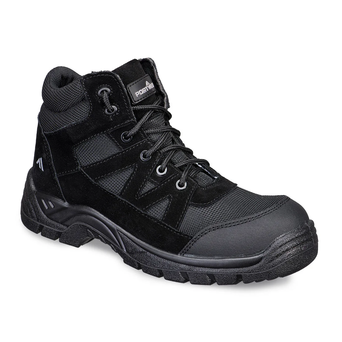PORTWEST FC20 Composietschoen Textiel Suède schoen S1PL SR FO Zwart
