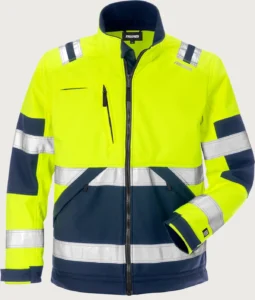 High vis softshelljack klasse 2 4083 WYH aanzicht 1