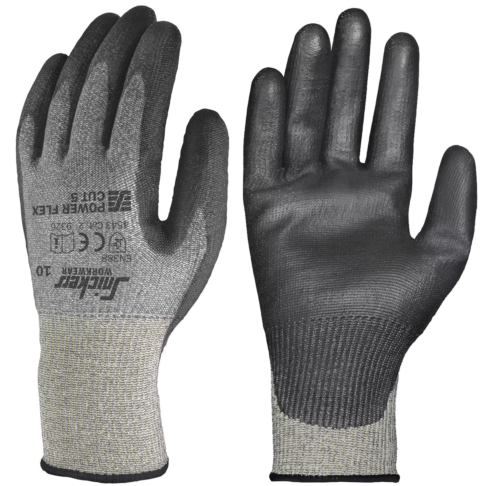 9326 Power Flex Cut 5 Handschoenen Rotsgrijs/Zwart