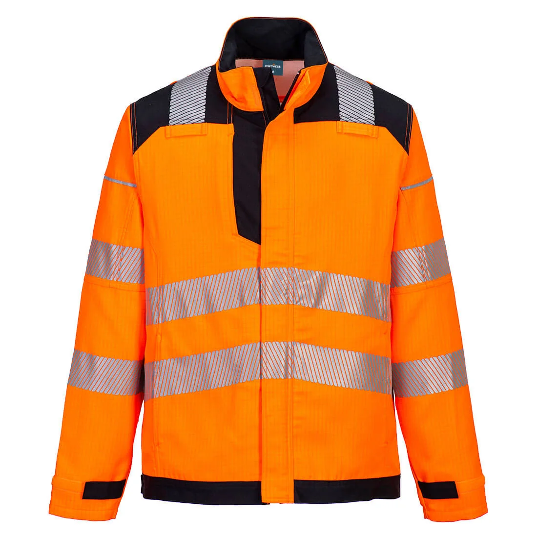 PORTWEST FR722 PW3 Vlamvertragende Modaflame Hi-Vis werkjack Oranje/zwart