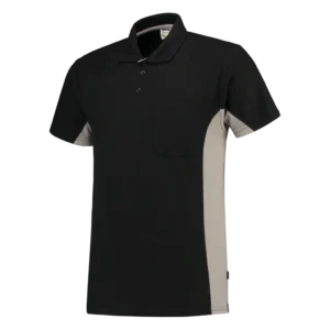202002 Poloshirt Bicolor Borstzak aanzicht 1