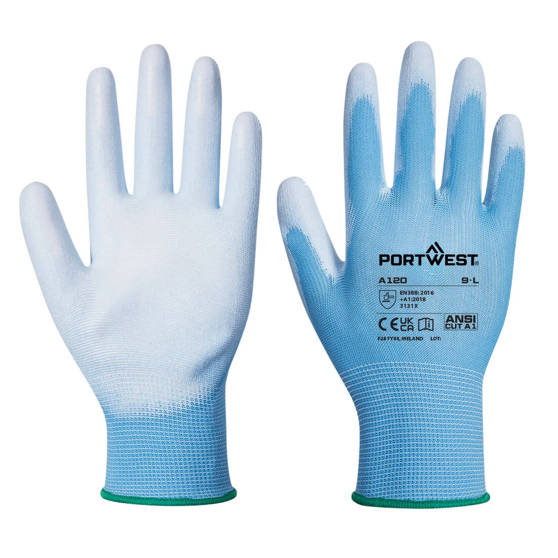 PORTWEST A120 PU Palm Handschoen Blauw