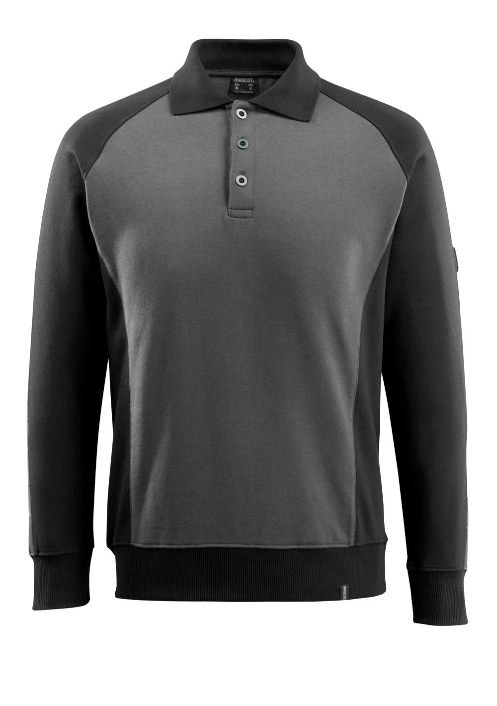 Mascot 50610-962 Magdeburg Polosweatshirt donkerantraciet/zwart