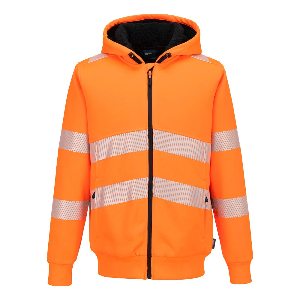 PORTWEST PW321 PW321 Hi-Vis Winter Hoodie met rits Oranje