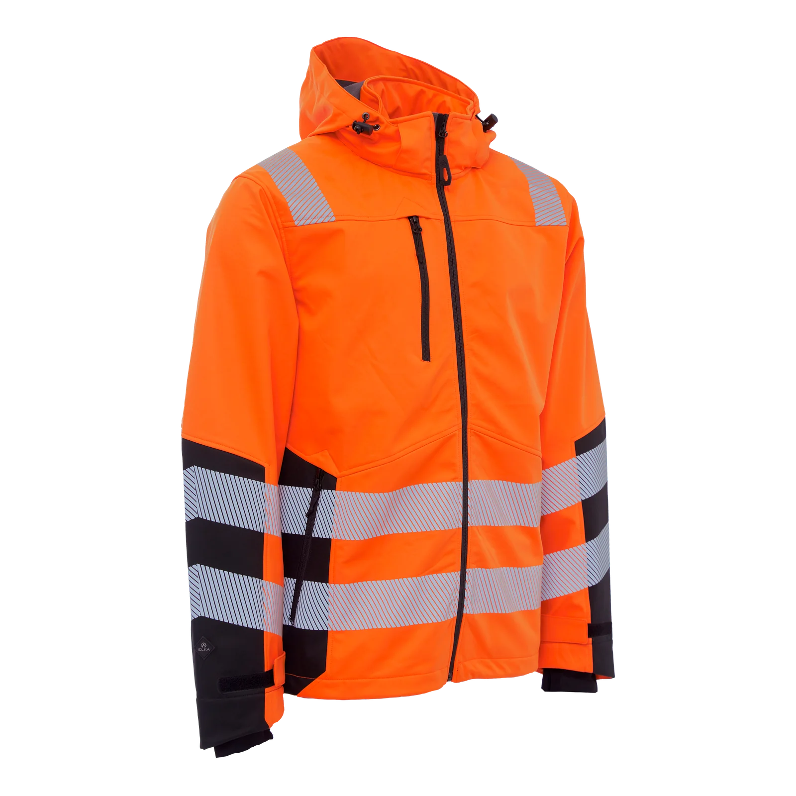 ELKA Rainwear 116503R Visible Xtreme Recycled softshelljas Fluororanje/Zwart