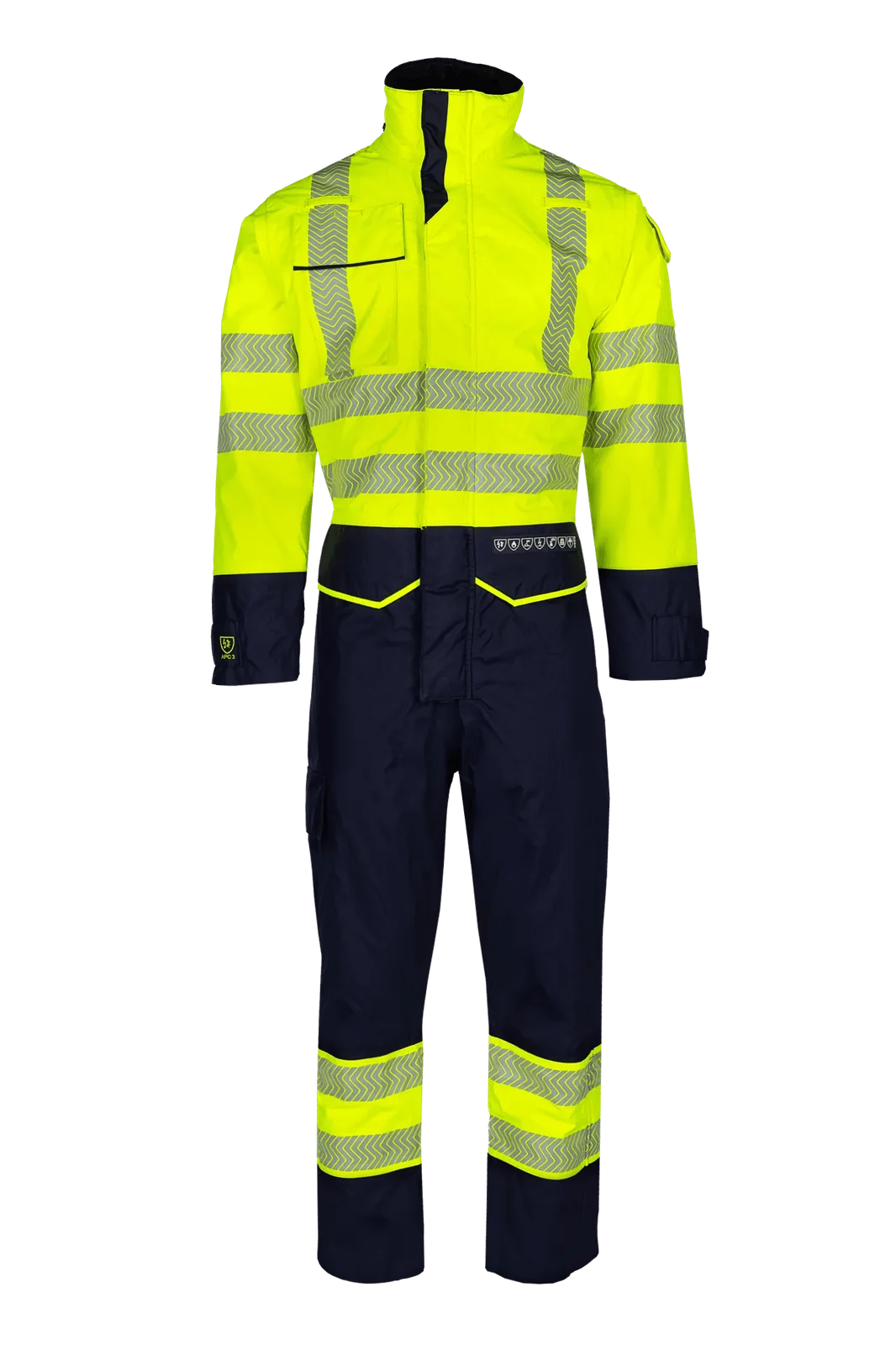 Sioen Bjordal Winter overall, ARC bescherming, high-vis Fluogeel/Marineblauw