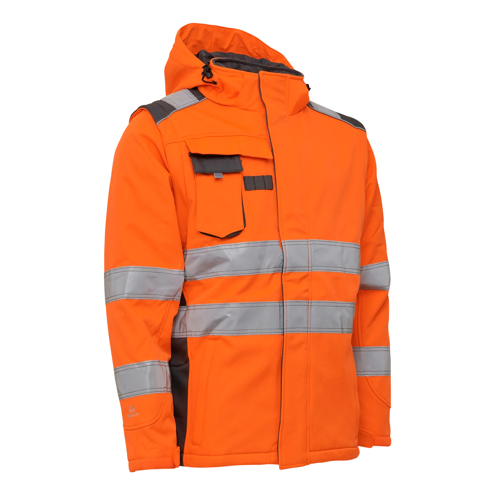 ELKA Rainwear 116514R Visible Xtreme winter softshelljas Fluororanje/Grijs