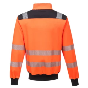 PW370 PW3 Hi-Vis sweatshirt met rits aanzicht 2