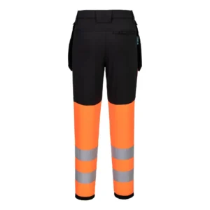 CD847 WX2 Eco Hi-Vis klasse 1 Dames Stretch Broek aanzicht 2