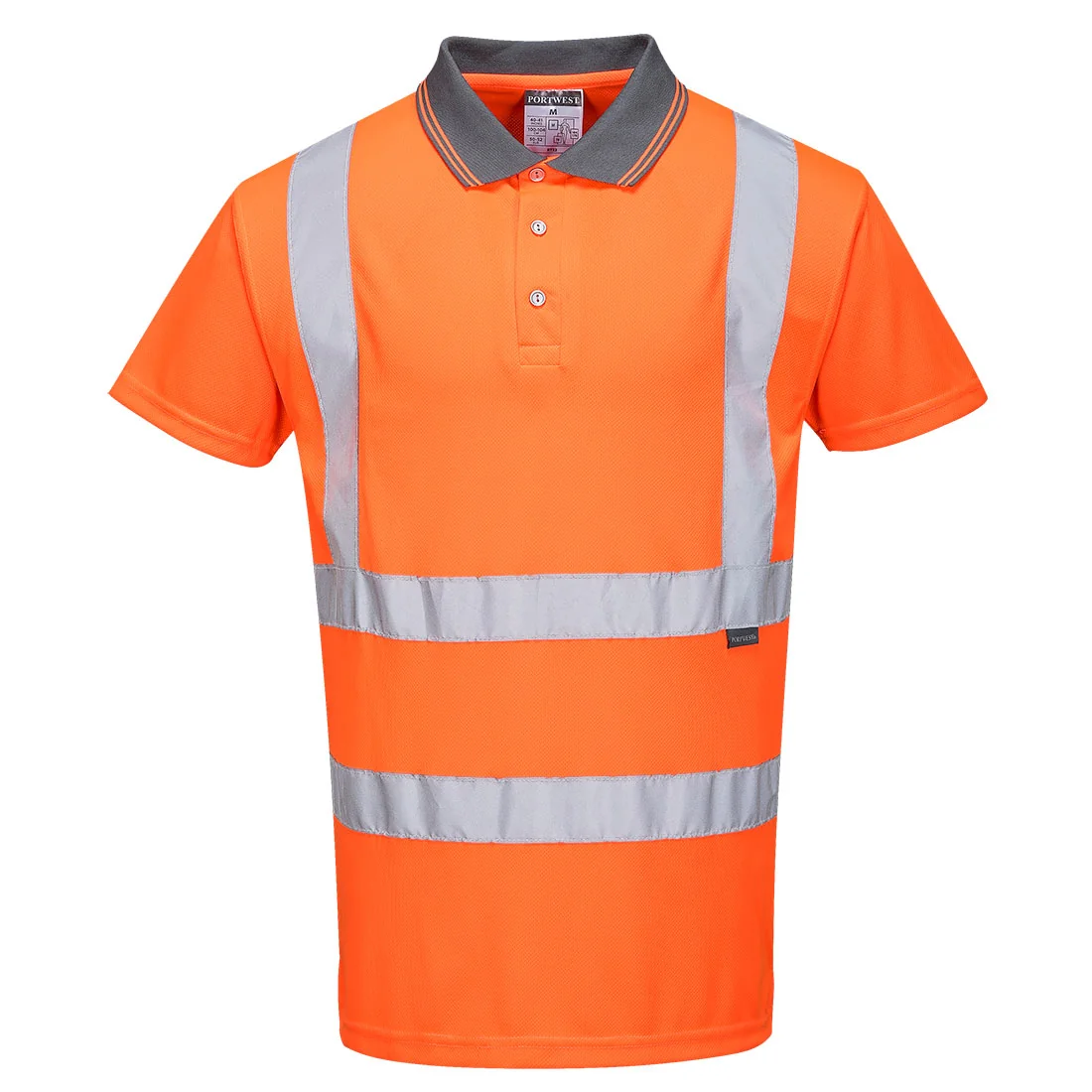 PORTWEST RT22 Hi-Vis Korte Mouw Polo RIS Oranje