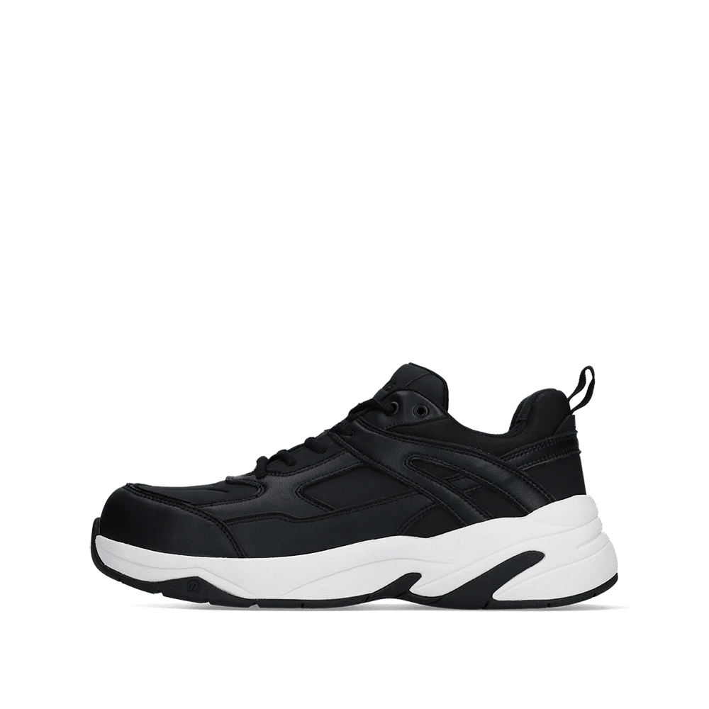 Bata DB.02. safety sneaker low black-white Zwart aanzicht 1