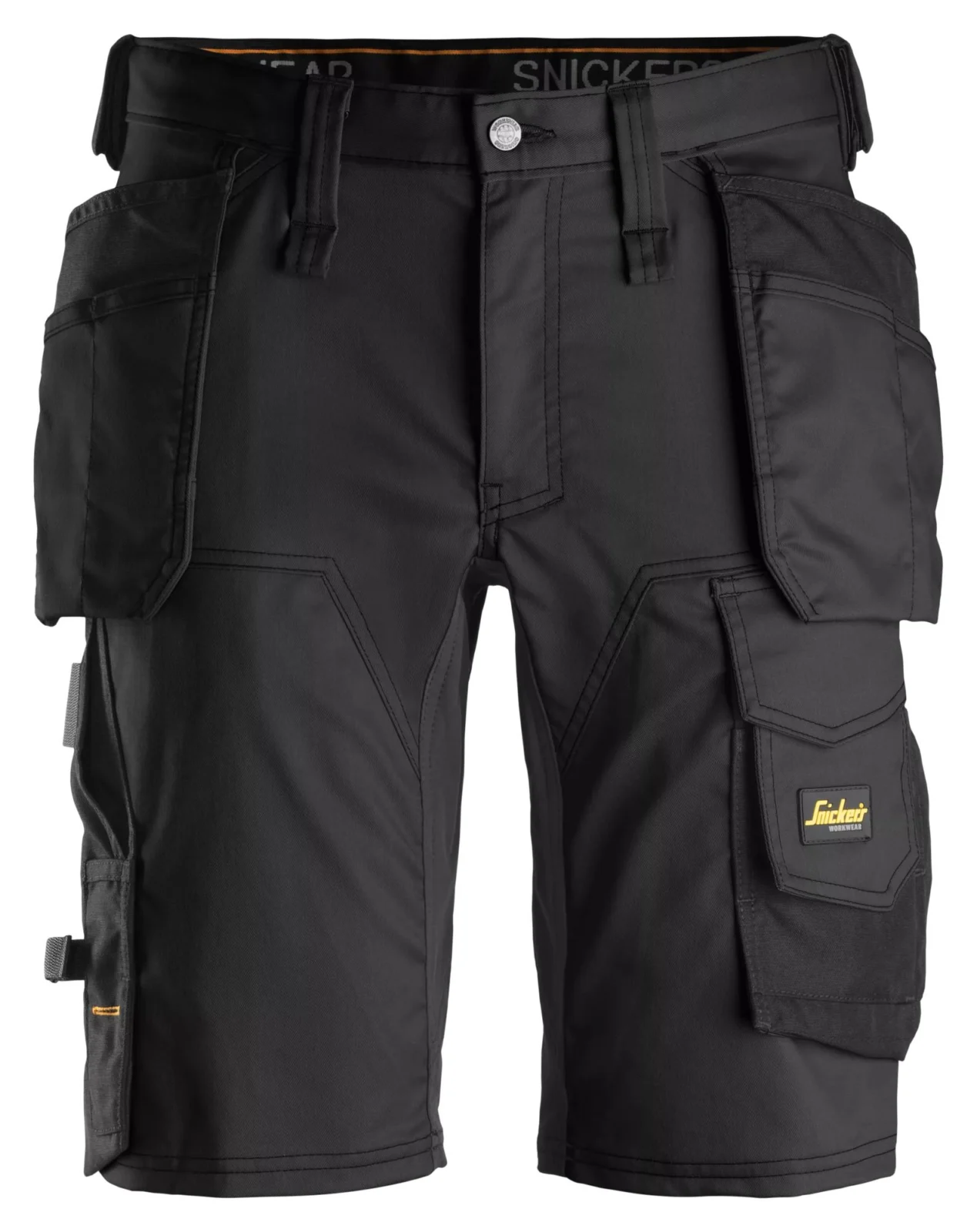 6141 2-Way Stretch Werkshorts met Holsterzakken Zwart/Zwart