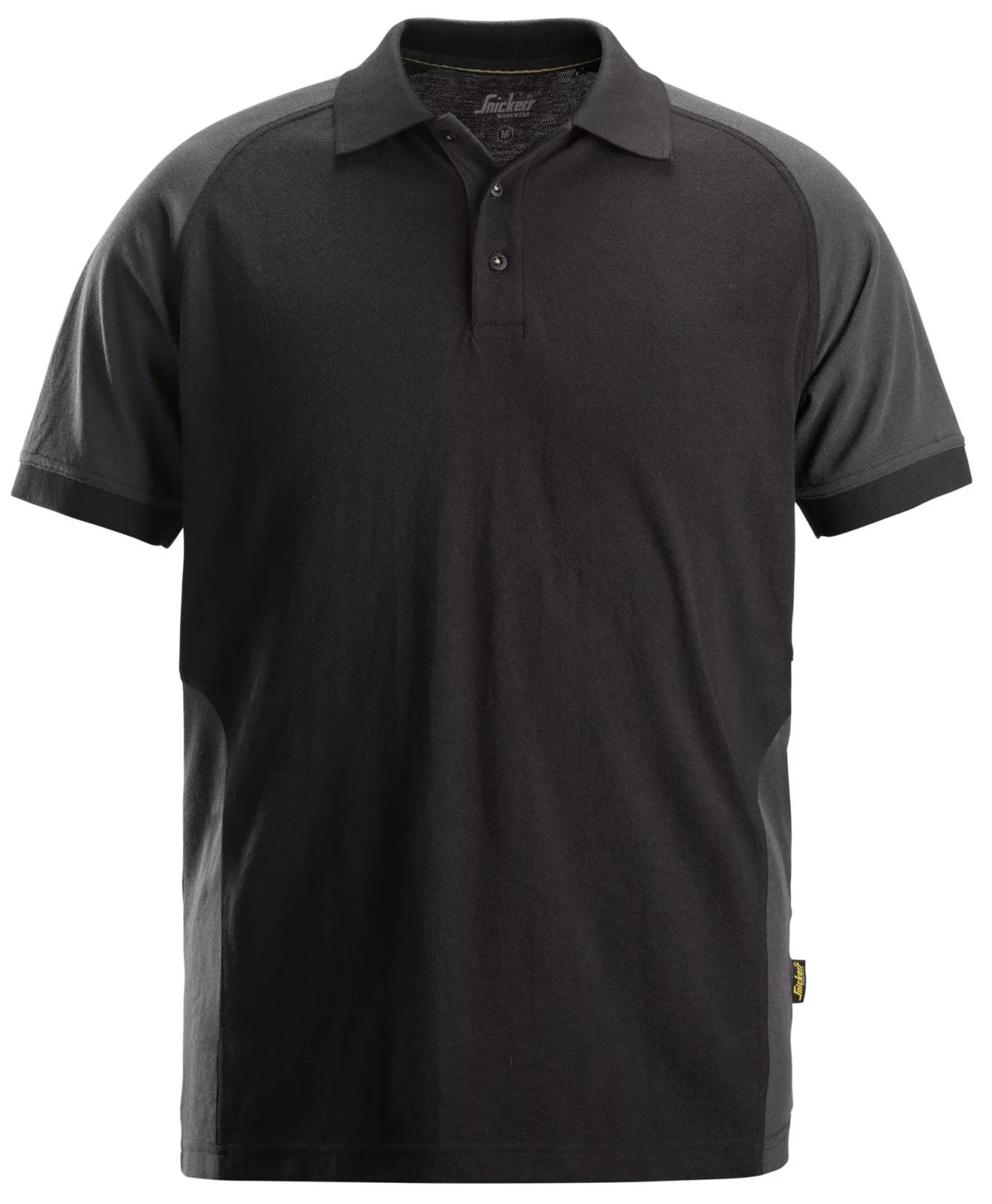 2750 Tweekleurig Polo Shirt Zwart/Staalgrijs