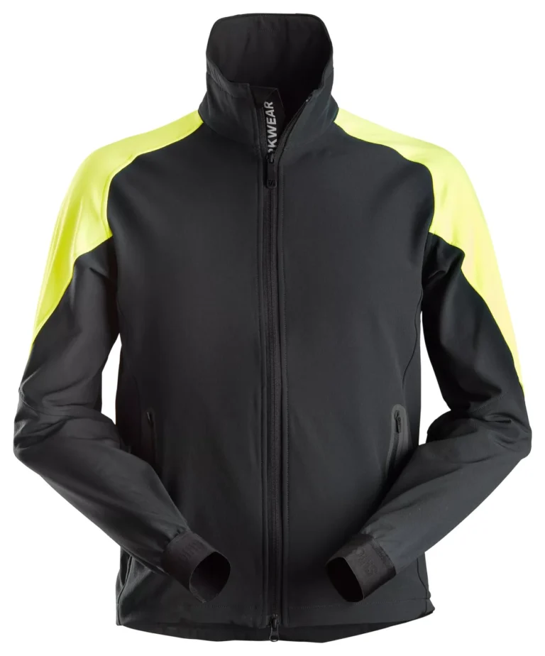 Snickers Workwear 8028 Zwart/Neongeel aanzicht 1