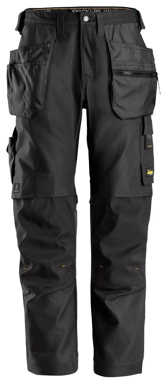 6224 Canvas Stretch Werkbroek met Holsterzakken Zwart/Zwart