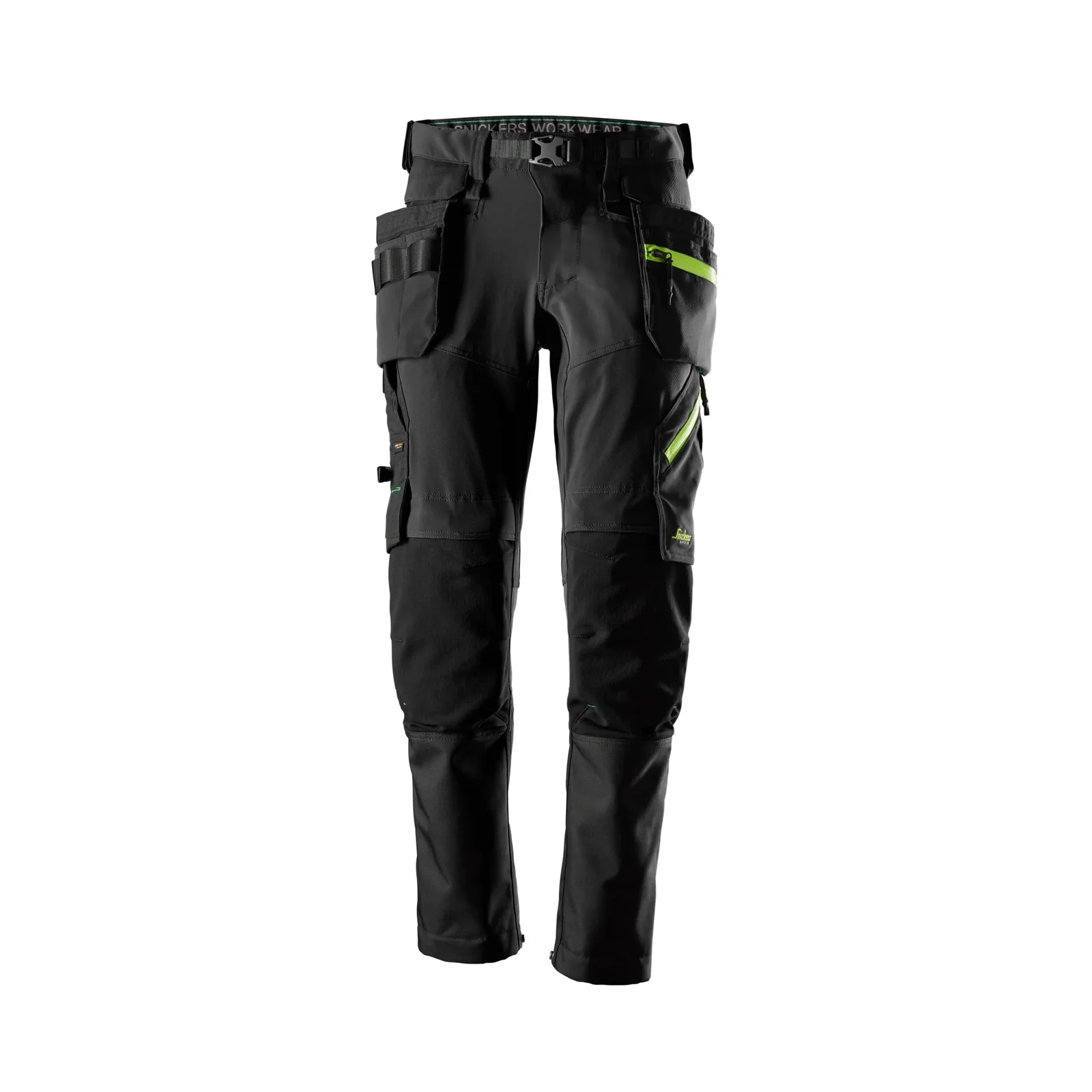 Snickers Workwear 6940 Zwart/Neongeel aanzicht 1