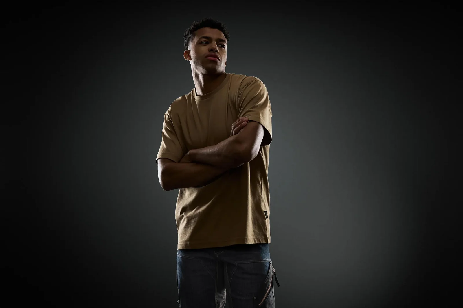 2544 Loose Fit T-Shirt Lichtbruin